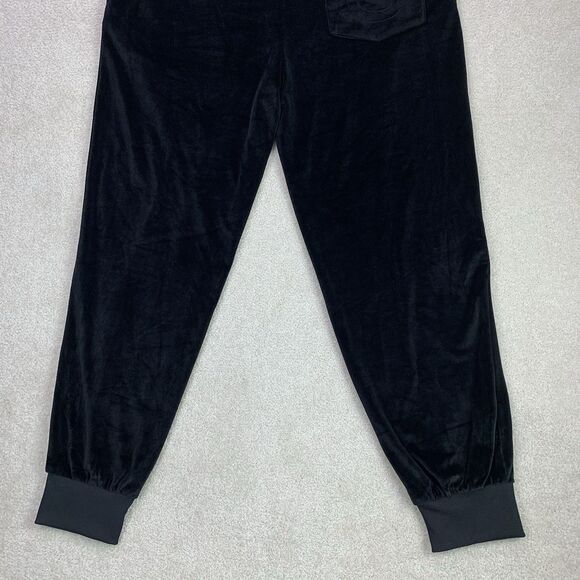True Religion Black Velour Jogger Pants XL Drawstring Waist - Picture 8 of 14